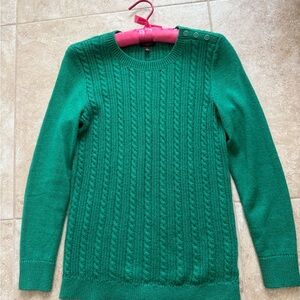 Green Cable Knit Women's Sweater sz p